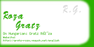 roza gratz business card